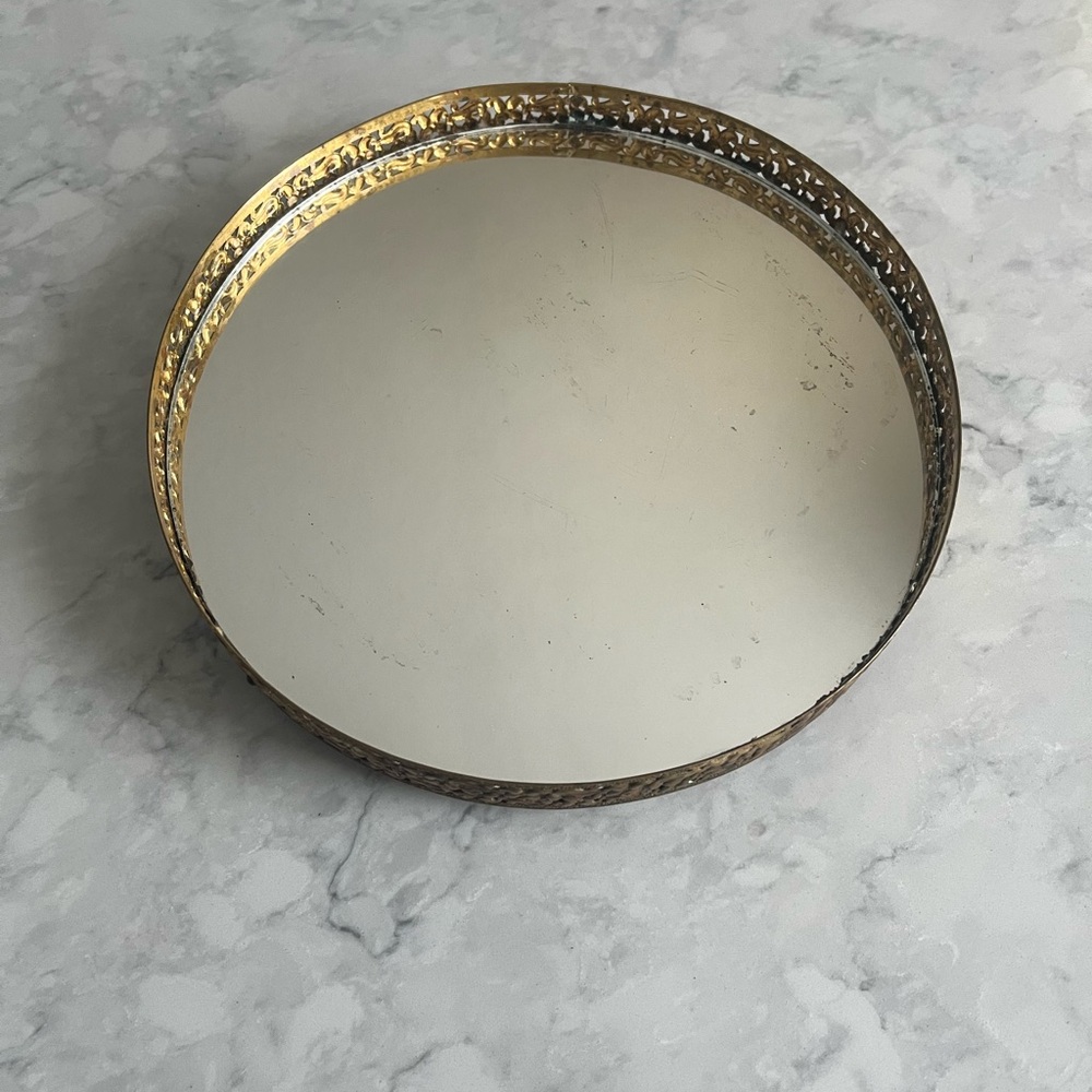 Vintage mirror tray